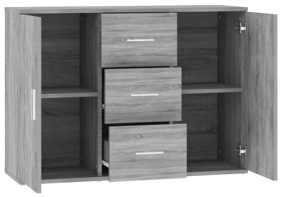 Aparador 91x29,5x65 cm derivados de madeira cinzento sonoma