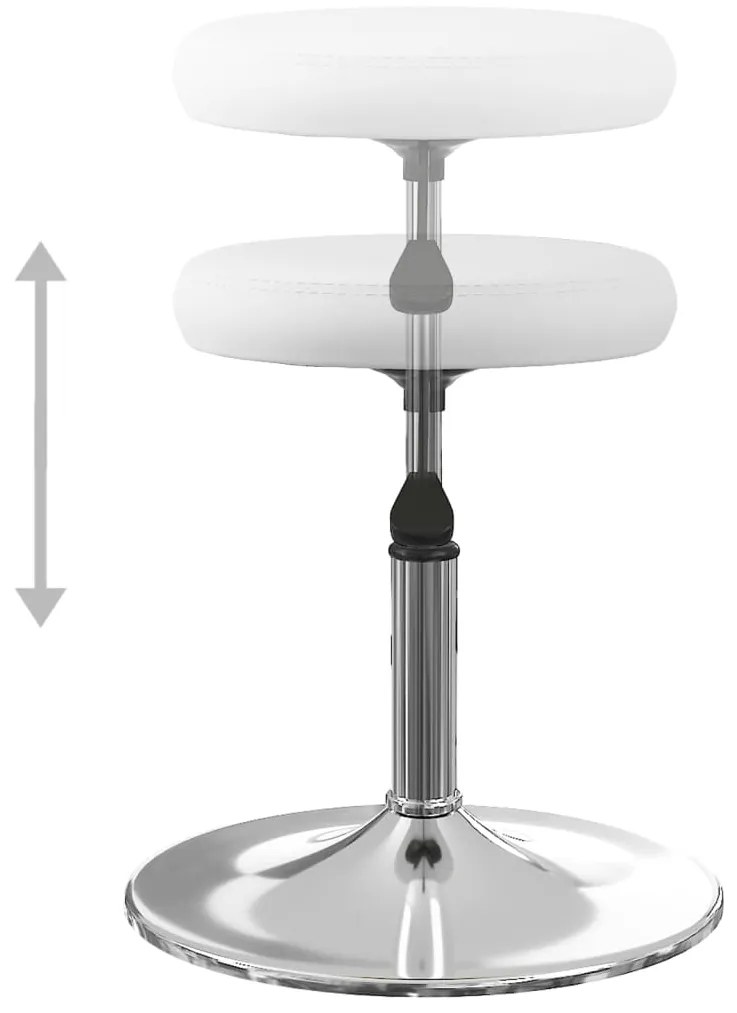 Cadeiras de jantar 2 pcs couro artificial branco