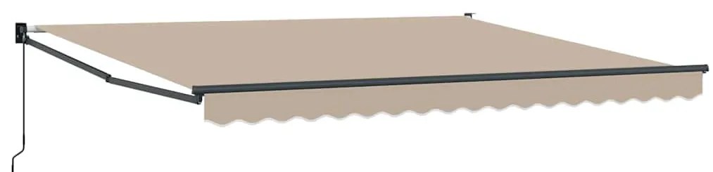 Toldo Retrátil Manual vidaXL Bege 400x300 cm