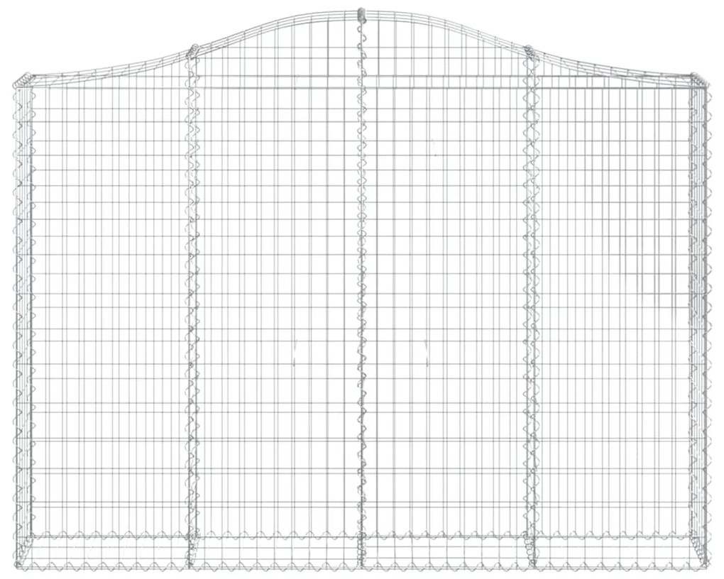 Cestos gabião arqueados 4pcs 200x30x140/160cm ferro galvanizado