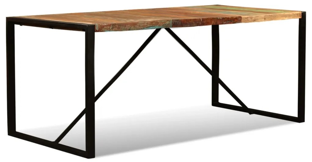 Mesa de jantar madeira reciclada maciça 180 cm