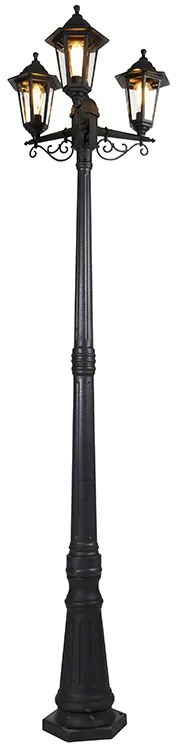 Lanterna inteligente de exterior preta 3 luzes incl. Wifi ST64 - New Haven