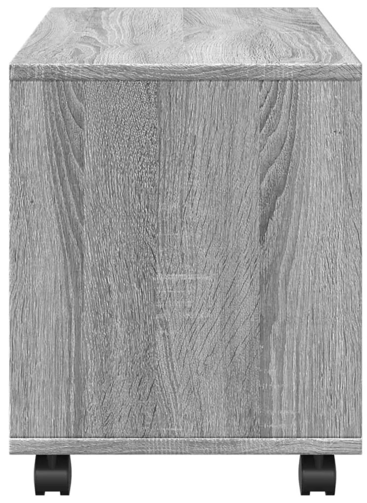 Móvel com rodas 72x33x42,5 cm derivados de madeira cinza sonoma
