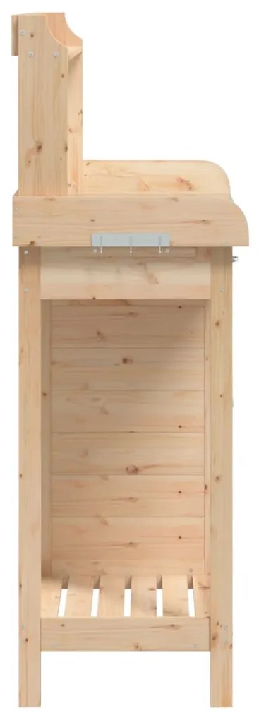 Mesa de cultivo c/ armário 110,5x45x124,5 cm abeto maciço