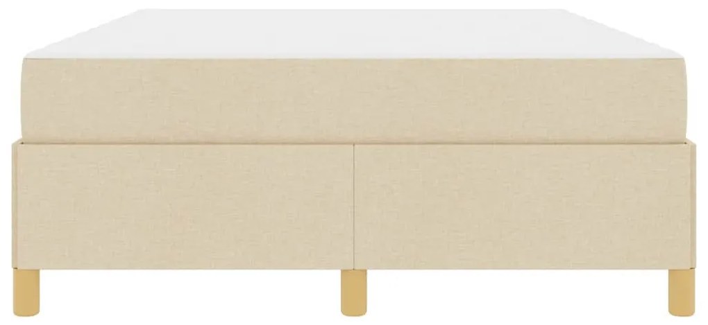 Cama Box Outros Creme e Branco 160 x 200 cm tecido