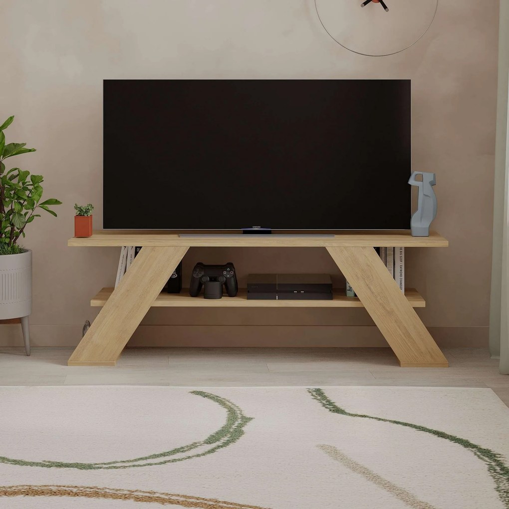 Móvel de TV "Luna" – Carvalho– 120 x 40 x 33,5 cm – Design Moderno