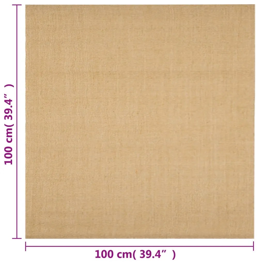 Tapete sisal natural 100x100 cm