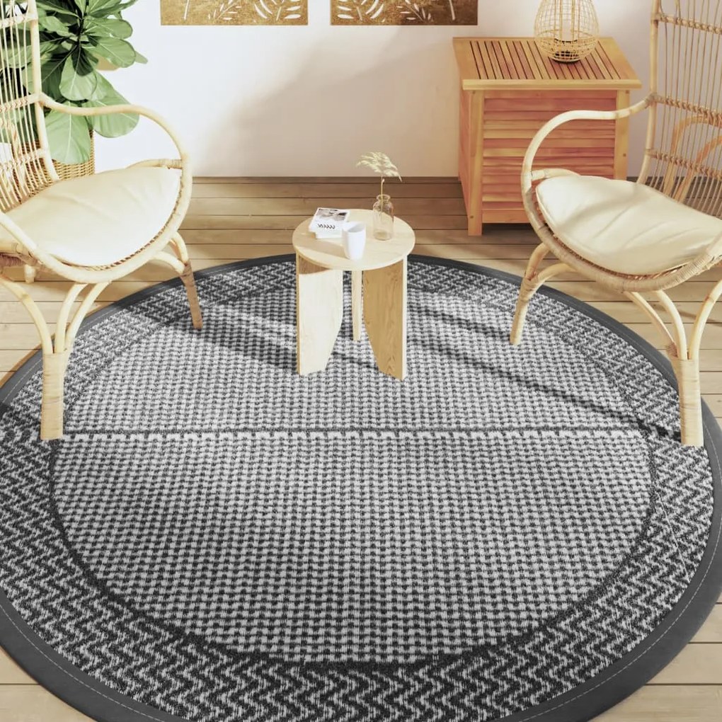 Tapete de exterior Ø200 cm ARAKIL PP cinzento