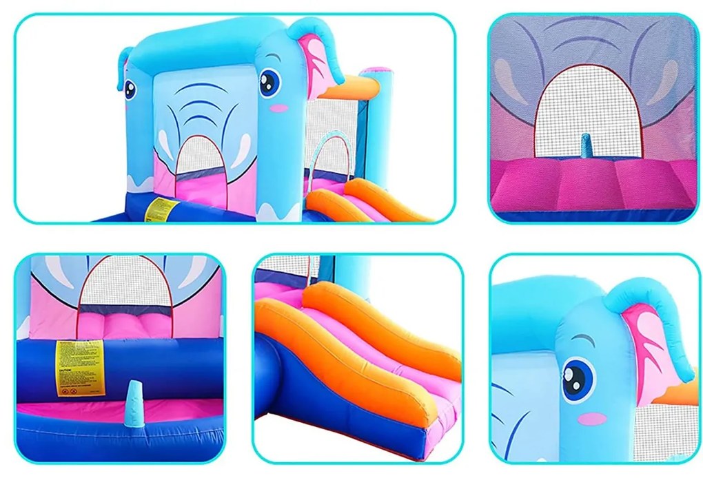 Castelo insuflável para crianças Dumbo Multicolorido (inclui ventilador)