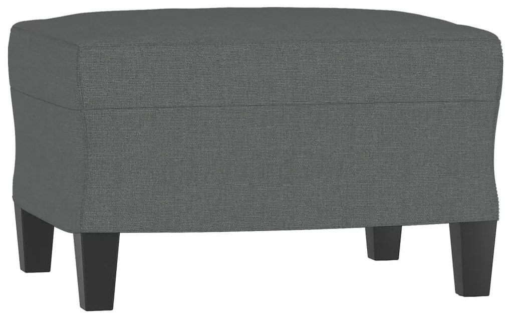 Sofá Cinha Chaise Longue - De 3 Lugares com Apóio de Pés - Cor Cinza E