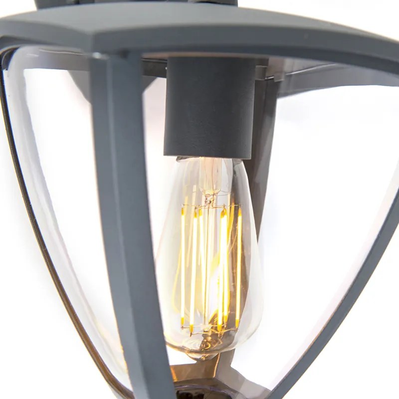 Lanterna de parede exterior clássica cinzento escuro IP44 - Platar Moderno