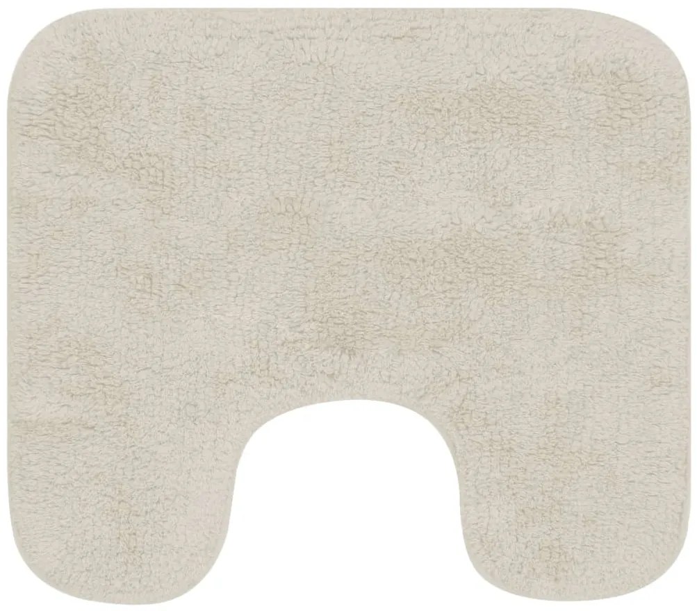 Conjunto tapetes de casa de banho 2 pcs tecido branco