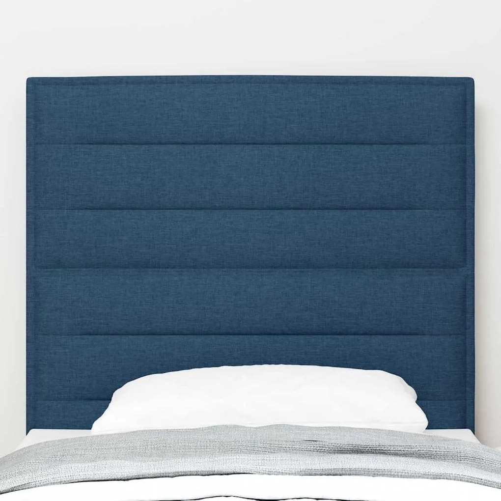 Cabeceira LED Design em Linhas Azul 100 cm Tecido