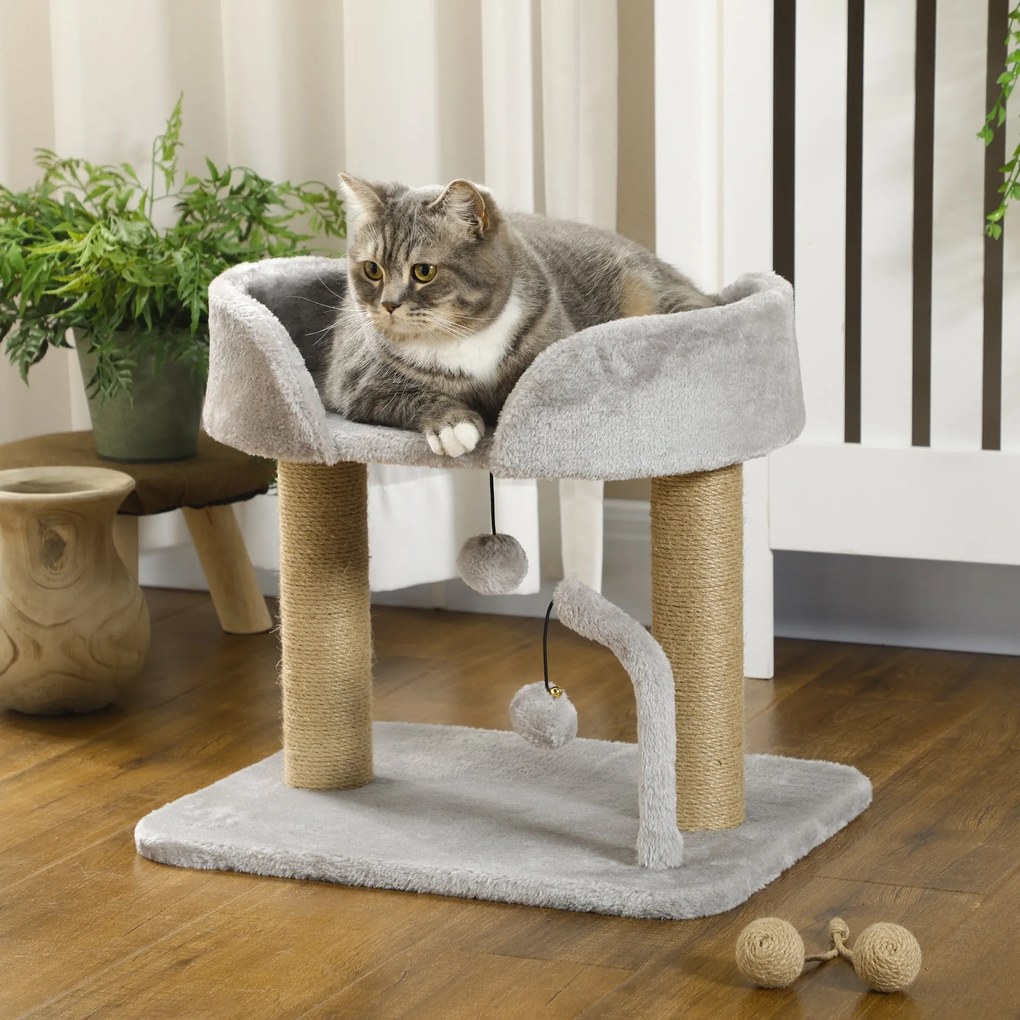 PawHut Arranhador para Gatos Pequenos Altura 42 cm Arranhador para Gat