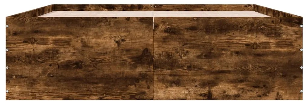 Estrutura de cama 150x200 cm derivados madeira carvalho fumado