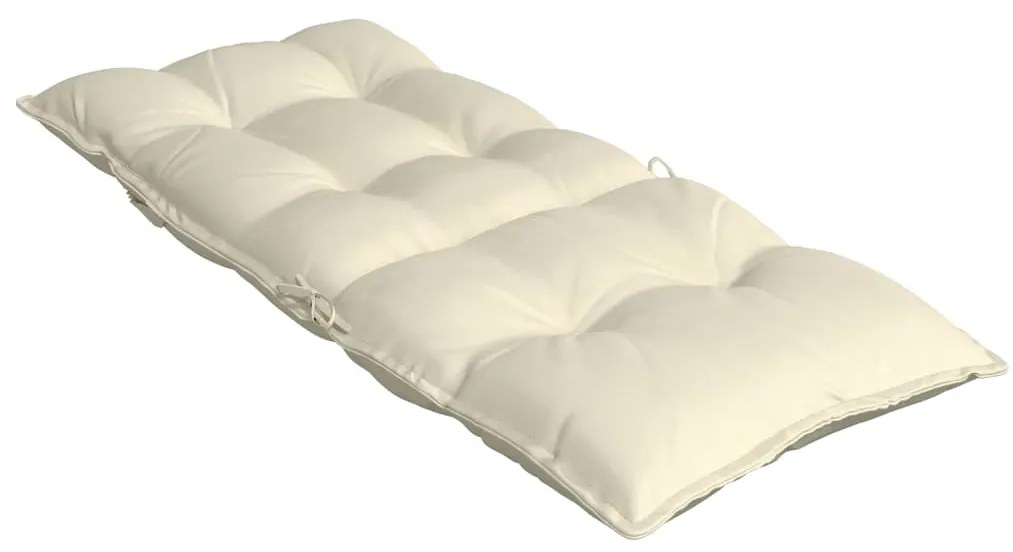 Almofadões p/ cadeira encosto alto 4pcs tecido oxford cor creme