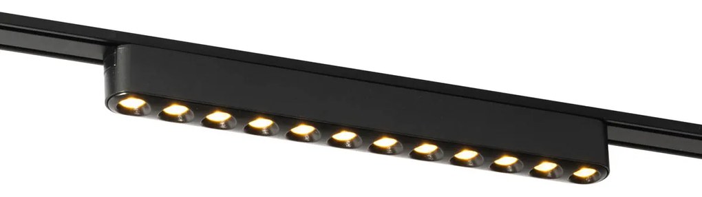 LED Candeeiro de Teto Moderno Preto para Sistema de Trilho Monofásico 12W 3000K - Magnetic Puntua Moderno