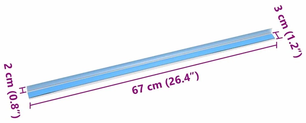 Acabamento para Escada 10 pcs Prateado 67 cm Alumínio