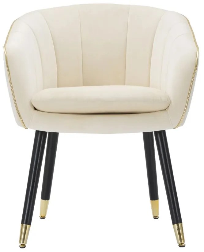 POLTRONA PARIS 62X58X78 CM CREME E DOURADO
