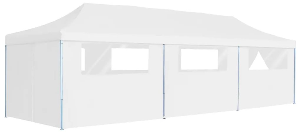 vidaXL Tenda para festas pop-up dobrável c/ 8 paredes 3x9 m branco