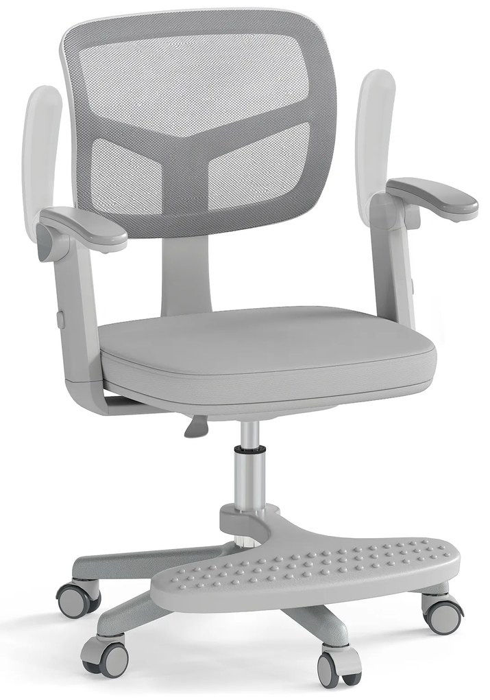 Cadeira de estudo infantil com altura ajustável para meninos e meninas de 3 a 10 anos - Verde