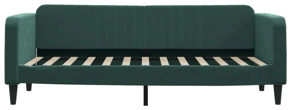 Sofá-cama 80x200 cm veludo verde-escuro