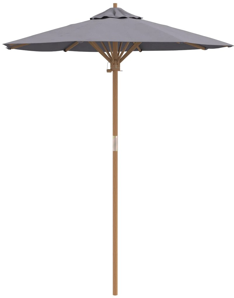 Parasol de Jardim Cinza Escuro 180x230 cm Bambu