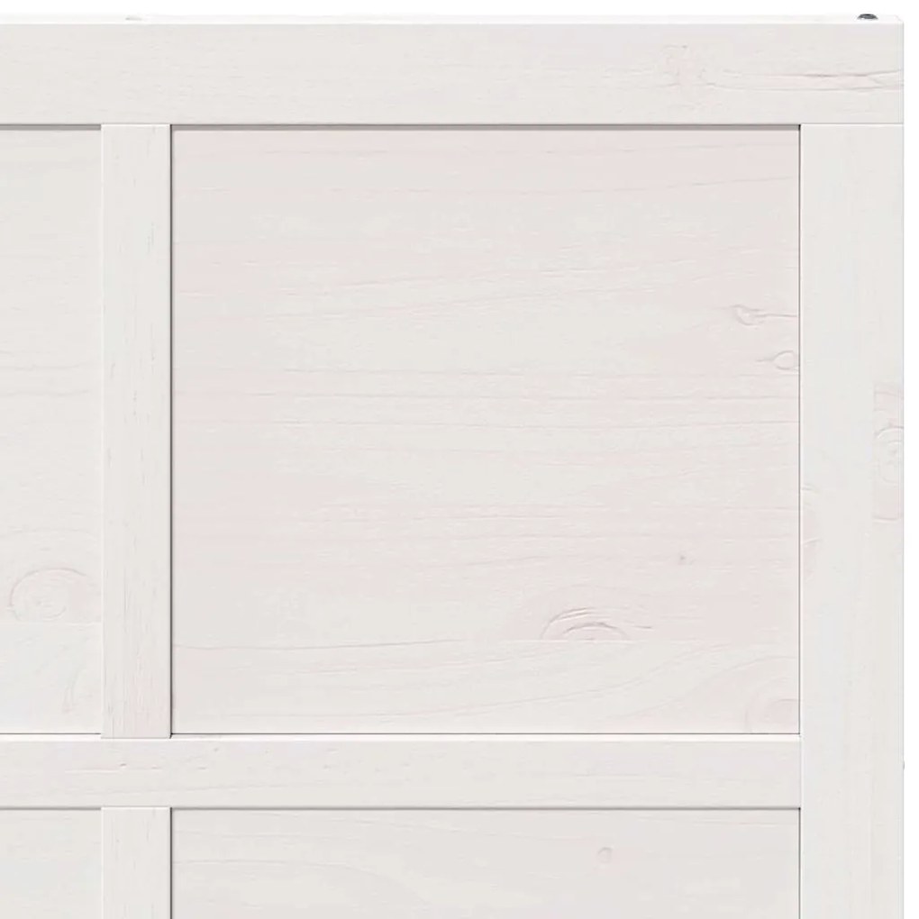 Porta de celeiro Branco 90 x 210 cm Madeira de pinho maciça
