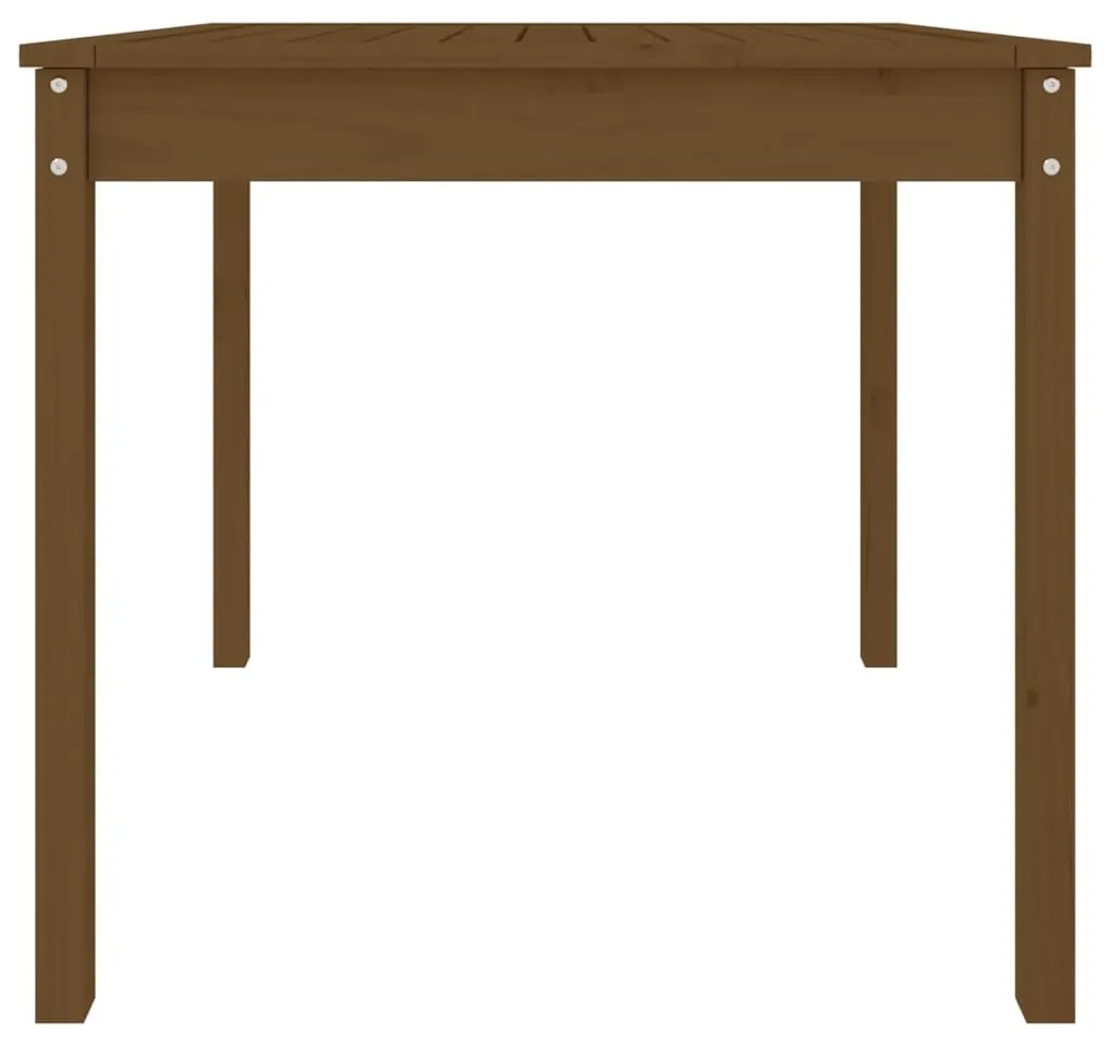 Mesa jardim 82,5x82,5x76cm madeira de pinho maciça castanho-mel