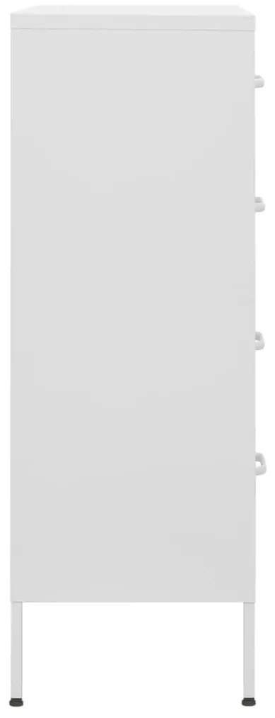 Cómoda/aparador com gavetas aço 80x35x101,5 cm branco