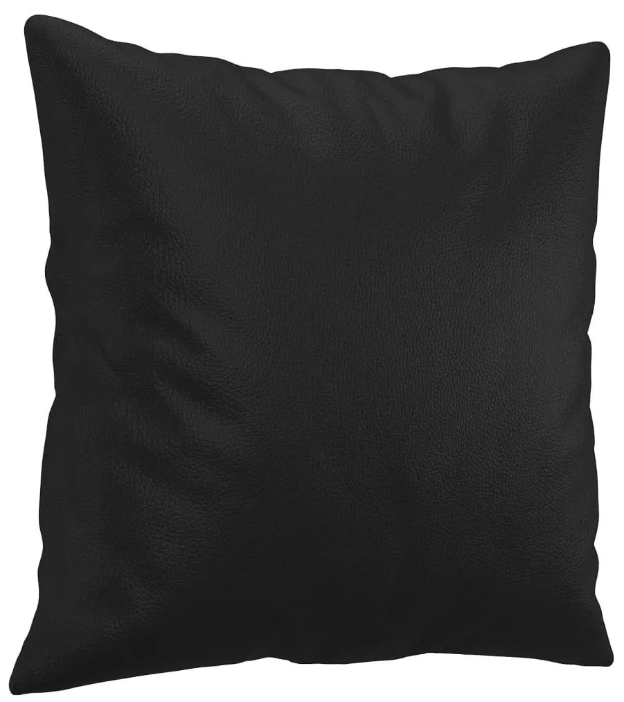 Sofá 2 lugares + almofadas decorativas 120cm couro artif. preto