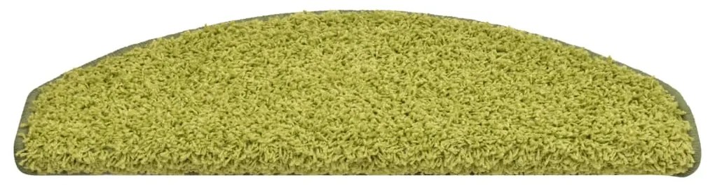 Tapete/carpete para degraus 15 pcs 65x21x4 cm verde