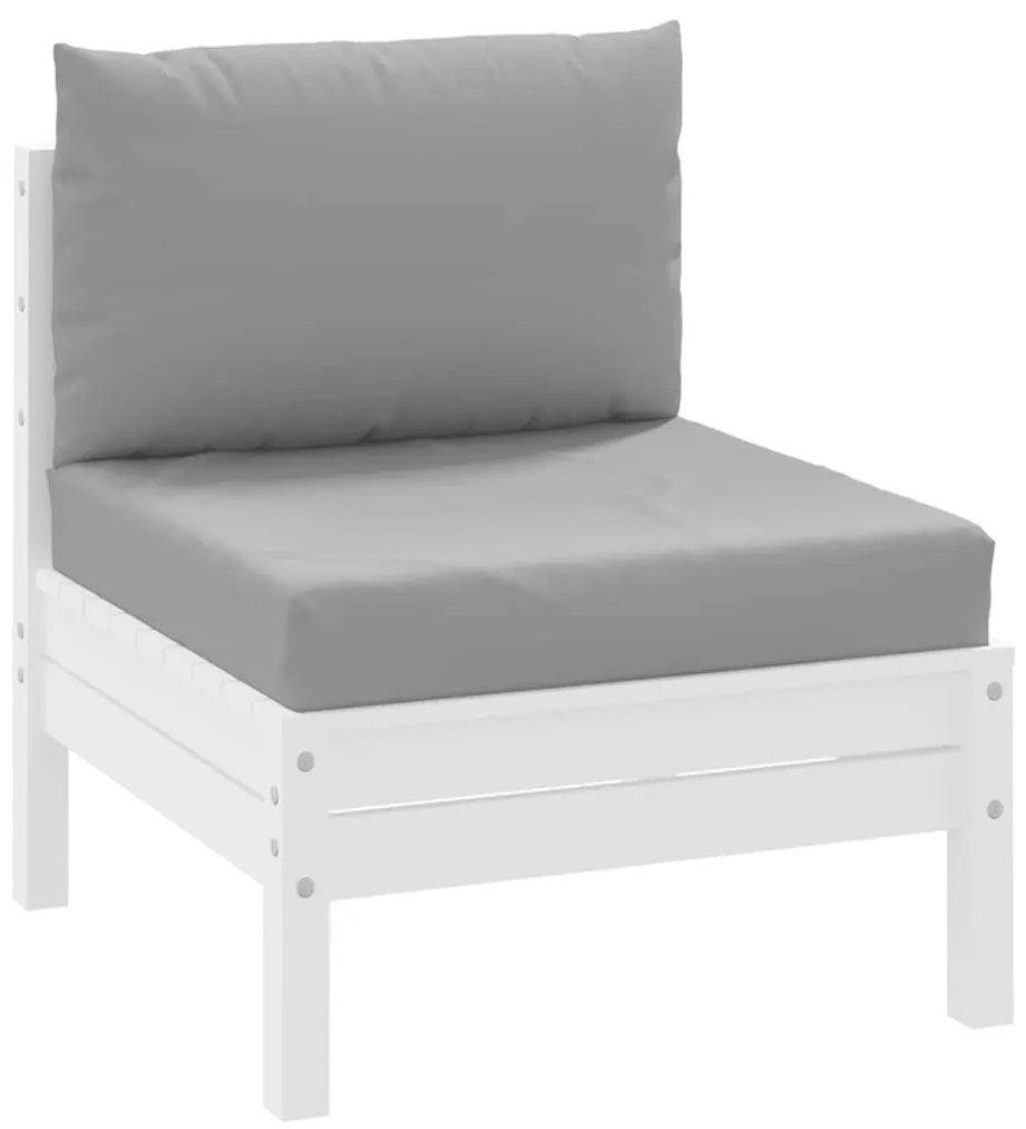 Almofadões p/ móveis de paletes 2 pcs tecido oxford cinzento