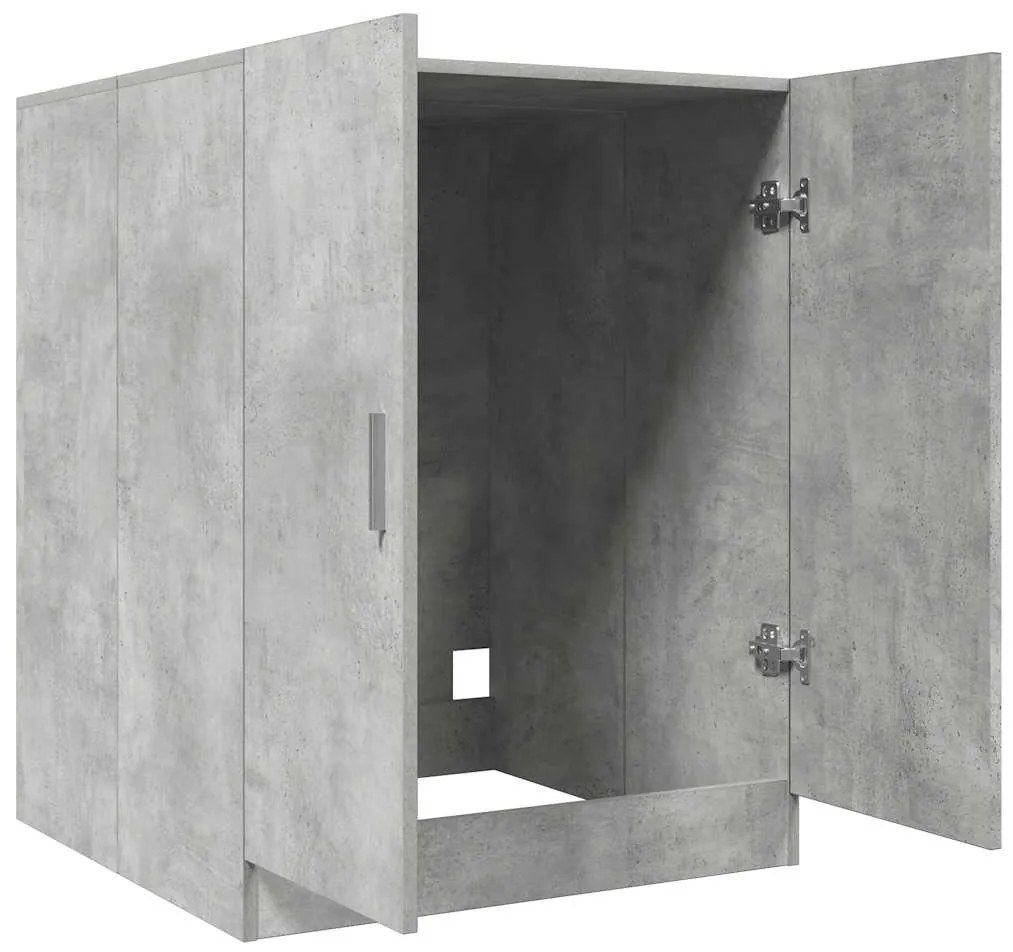 Armário sanita/máquina de lavar 70,5x71,5x91,5 cm cinzento-cimento