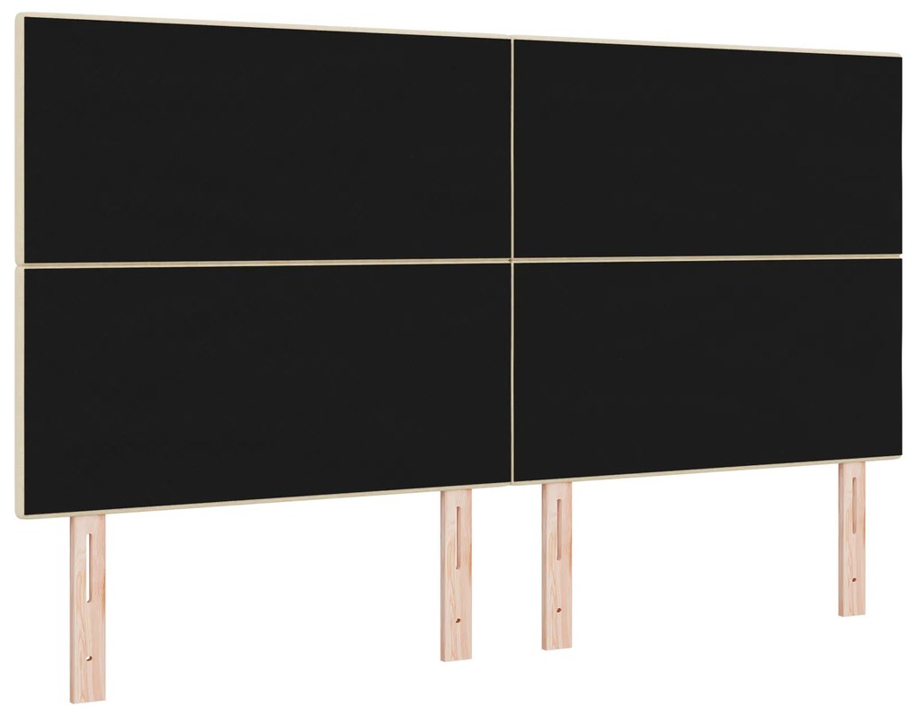 Cabeceira vidaXL com Botões Estofada Creme 180 cm Tecido