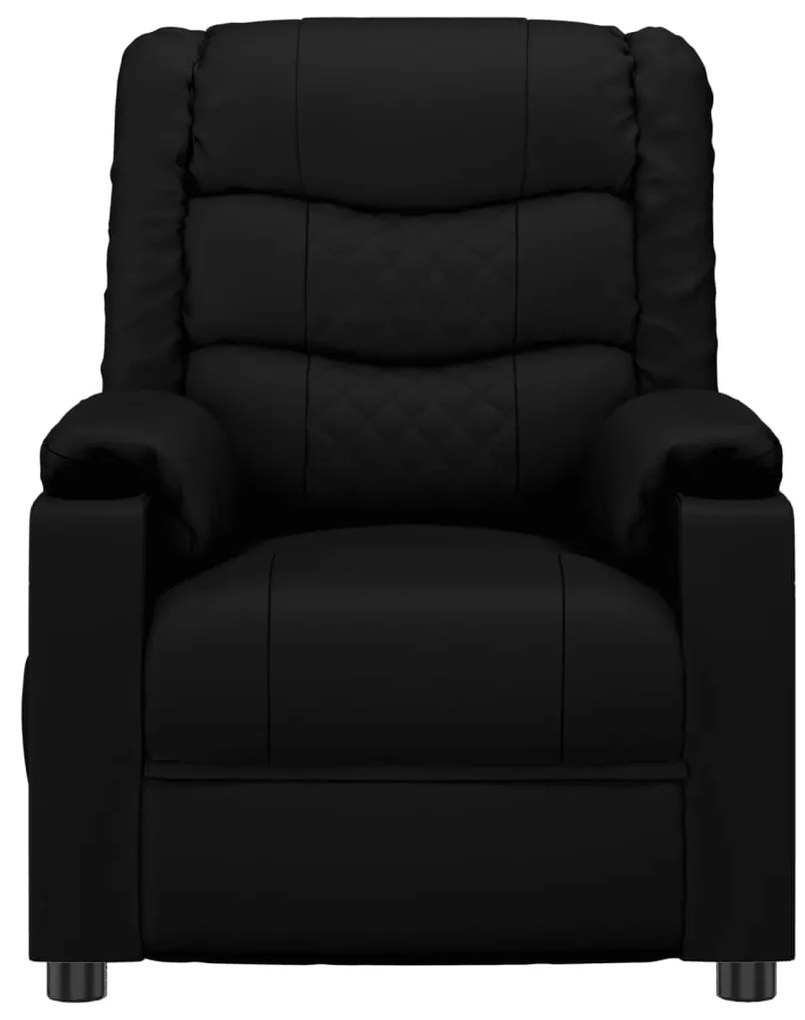 Poltrona reclinável elétrica couro artificial preto