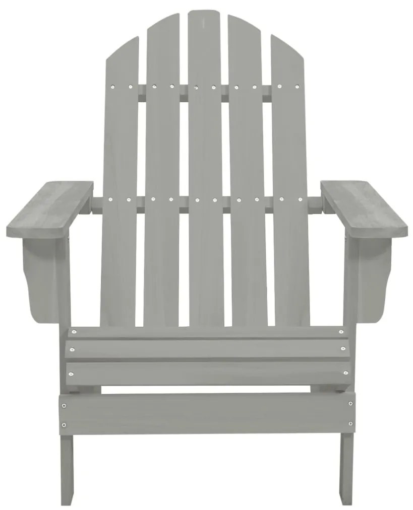 Cadeira de jardim Adirondack com mesa madeira de abeto cinzento