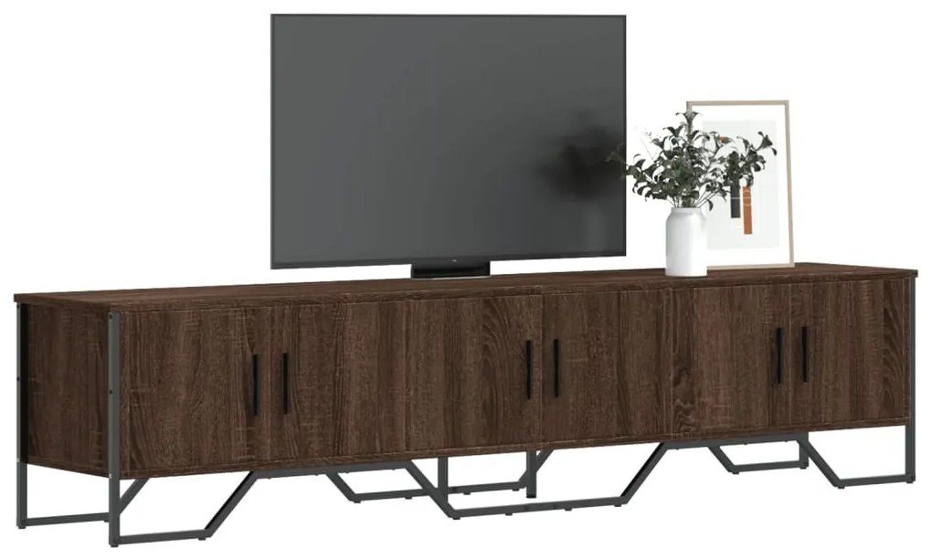 Móvel de TV 180x34x41 cm derivados de madeira carvalho castanho