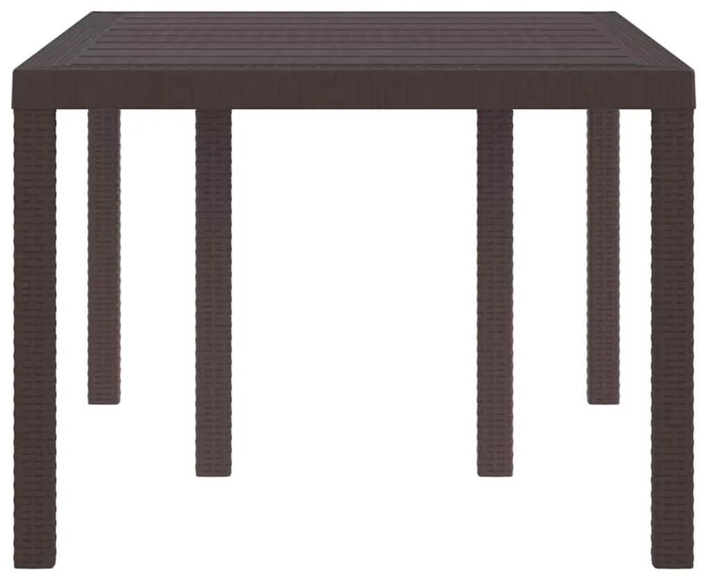 Mesa de Jardim Marrom 150x100x73 cm em Poly Rattan