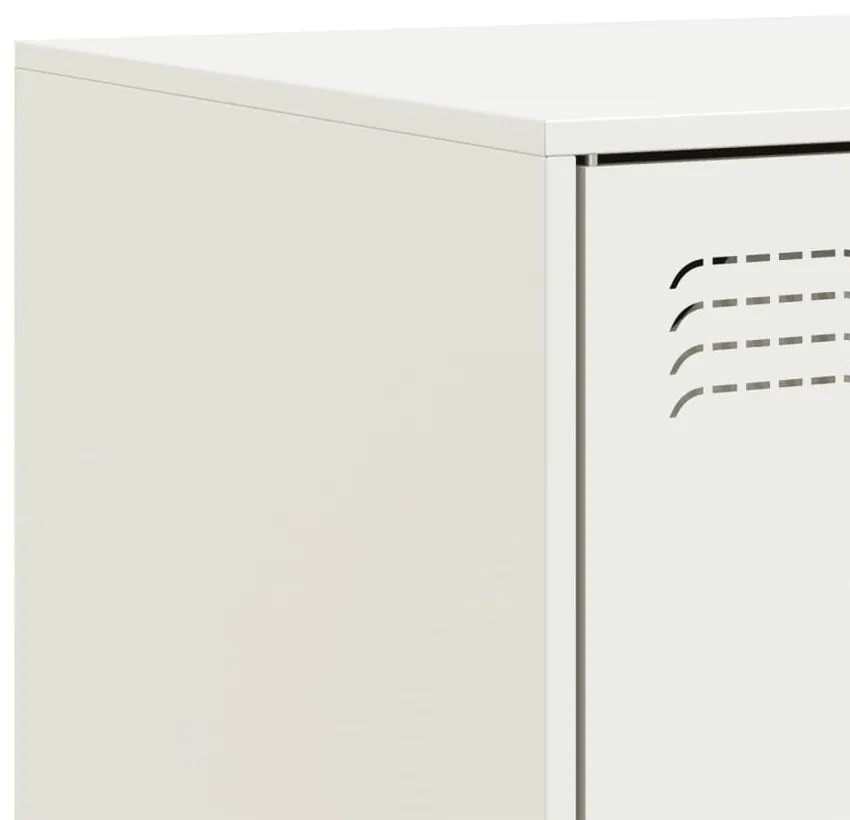 Móveis de TV 2 pcs 67x39x44 cm aço branco