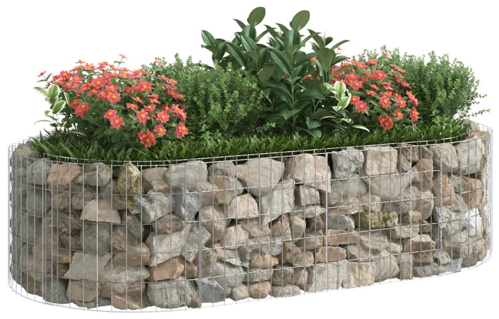 Canteiro elevado/cesto gabião 200x100x50 cm ferro galvanizado