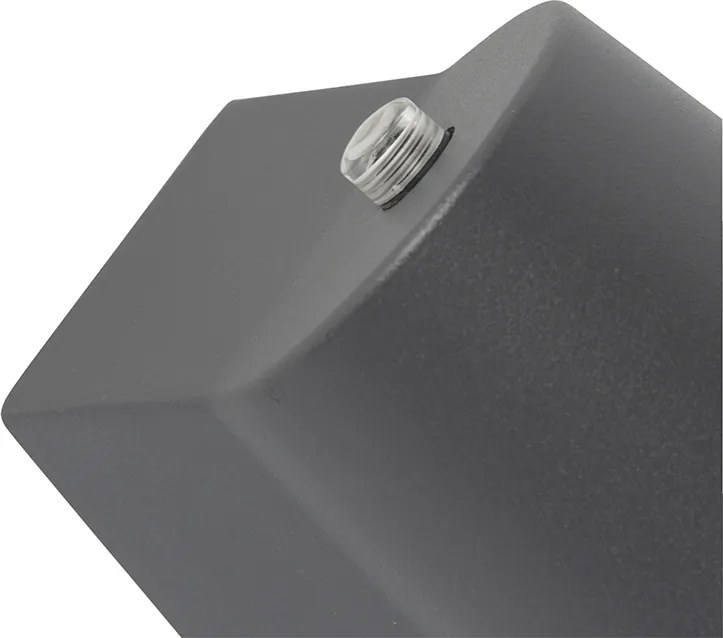 Candeeiro exterior moderno antracite com LED e sensor crepuscular - Uma