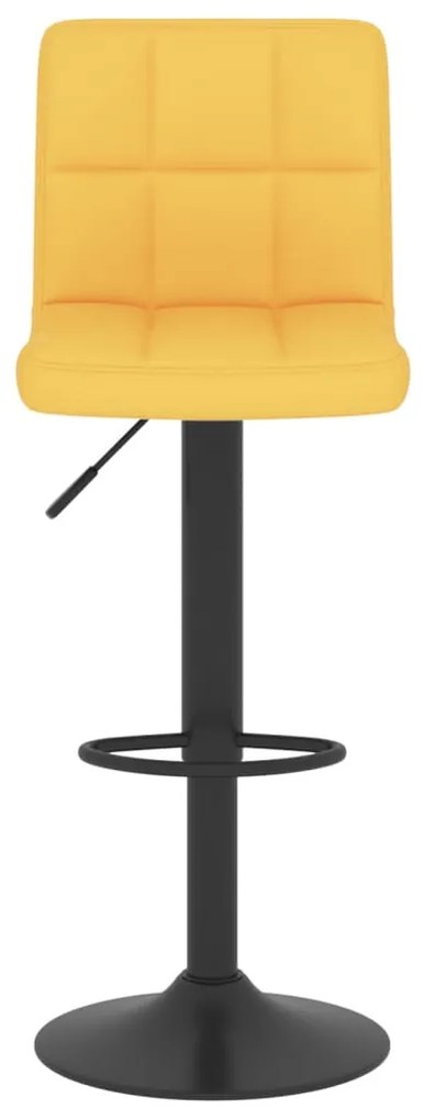 Bancos de bar 2 pcs tecido amarelo mostarda