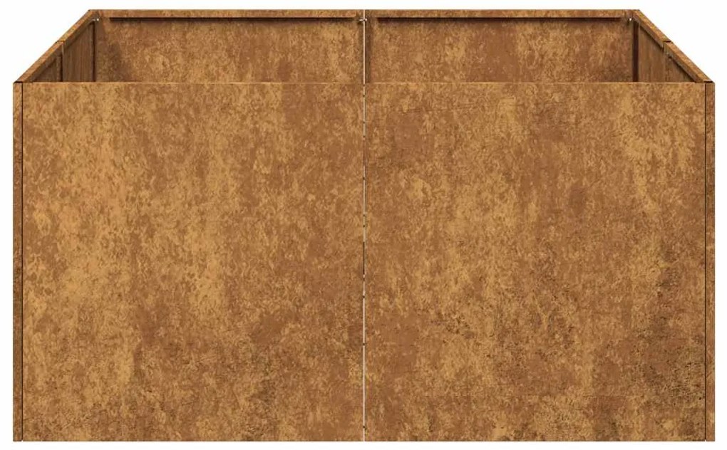Floreira enferrujada 80x80x40 cm aço resistente