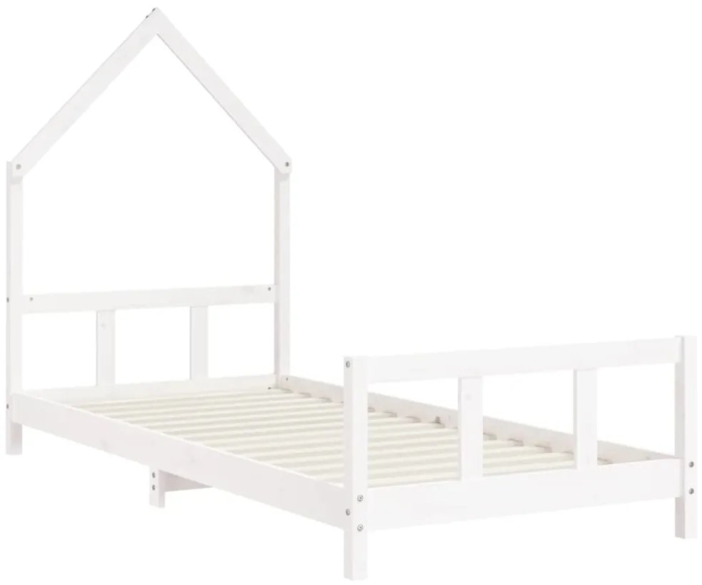 Estrutura de cama infantil 90x190 cm pinho maciço branco