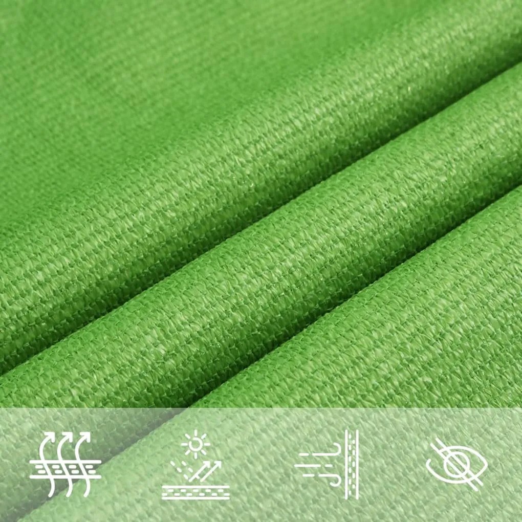 Para-sol estilo vela 160 g/m² 2,5x2,5 m PEAD verde-claro