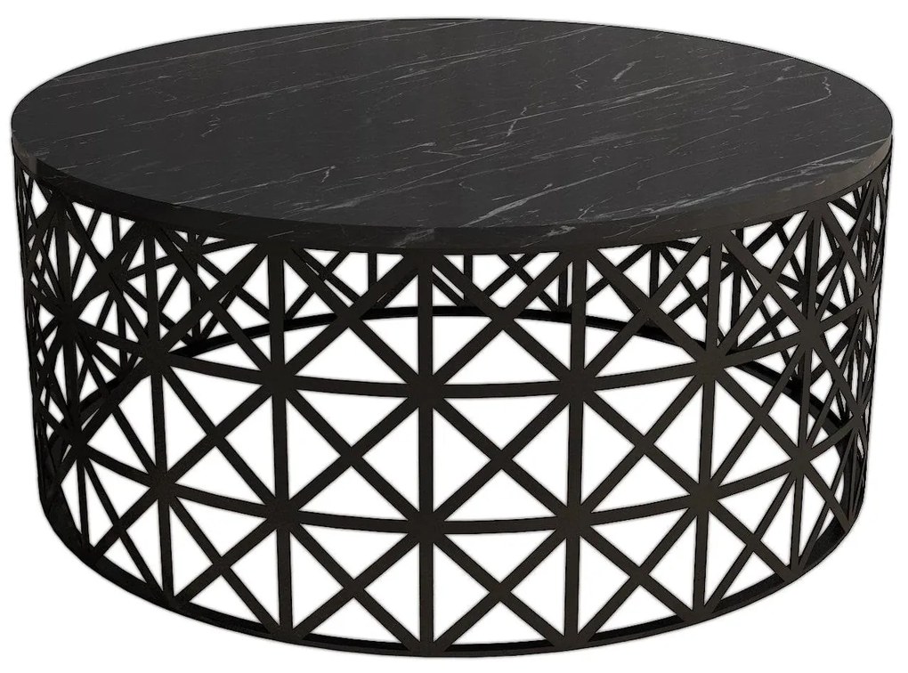 Mesa de Centro Selin – Preto – 90x38x90 cm