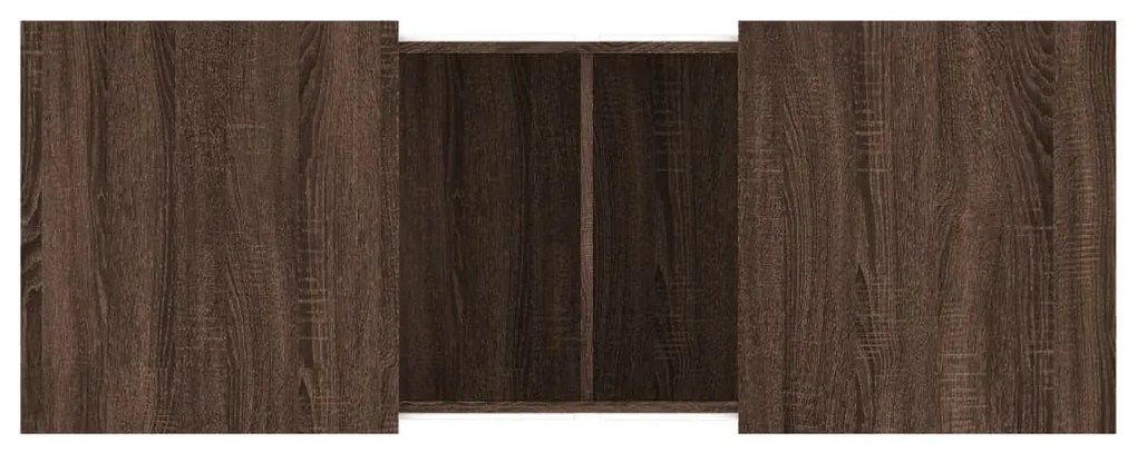 Mesa de centro 100x55x40 cm derivados madeira carvalho castanho