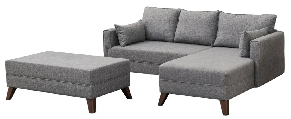 Sofá-Cama de Canto Bella – Cinzento – 205 x 85 x 140 cm