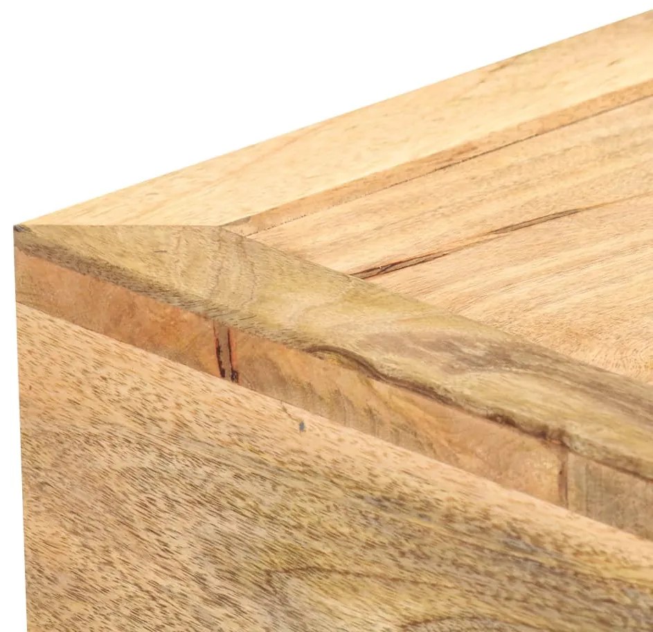 Mesa de centro estilo cassete 100x52x45 cm mangueira maciça